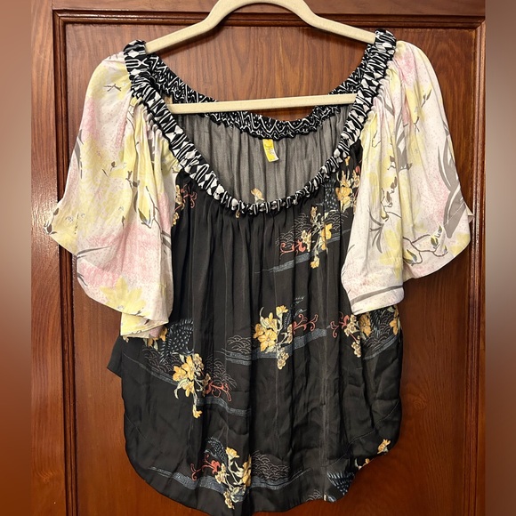 Free People Rockin' Rochelle Top NWT Small Navy Marin - Picture 2 of 6